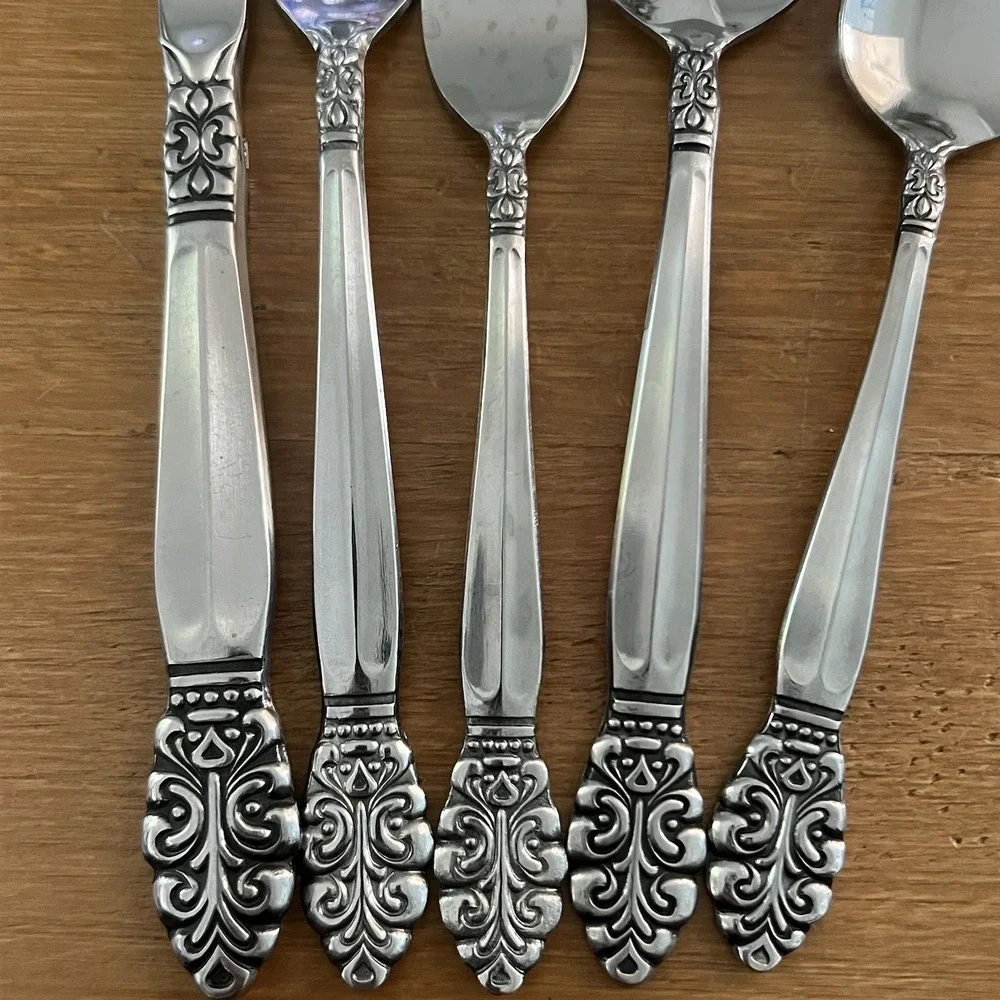 Vintage MCM United Silver Co Japan Stainless Flatware 72 Piece Set Service 12